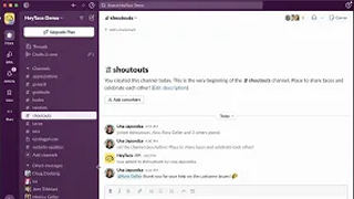 How to Give a Taco in Slack Screenshot