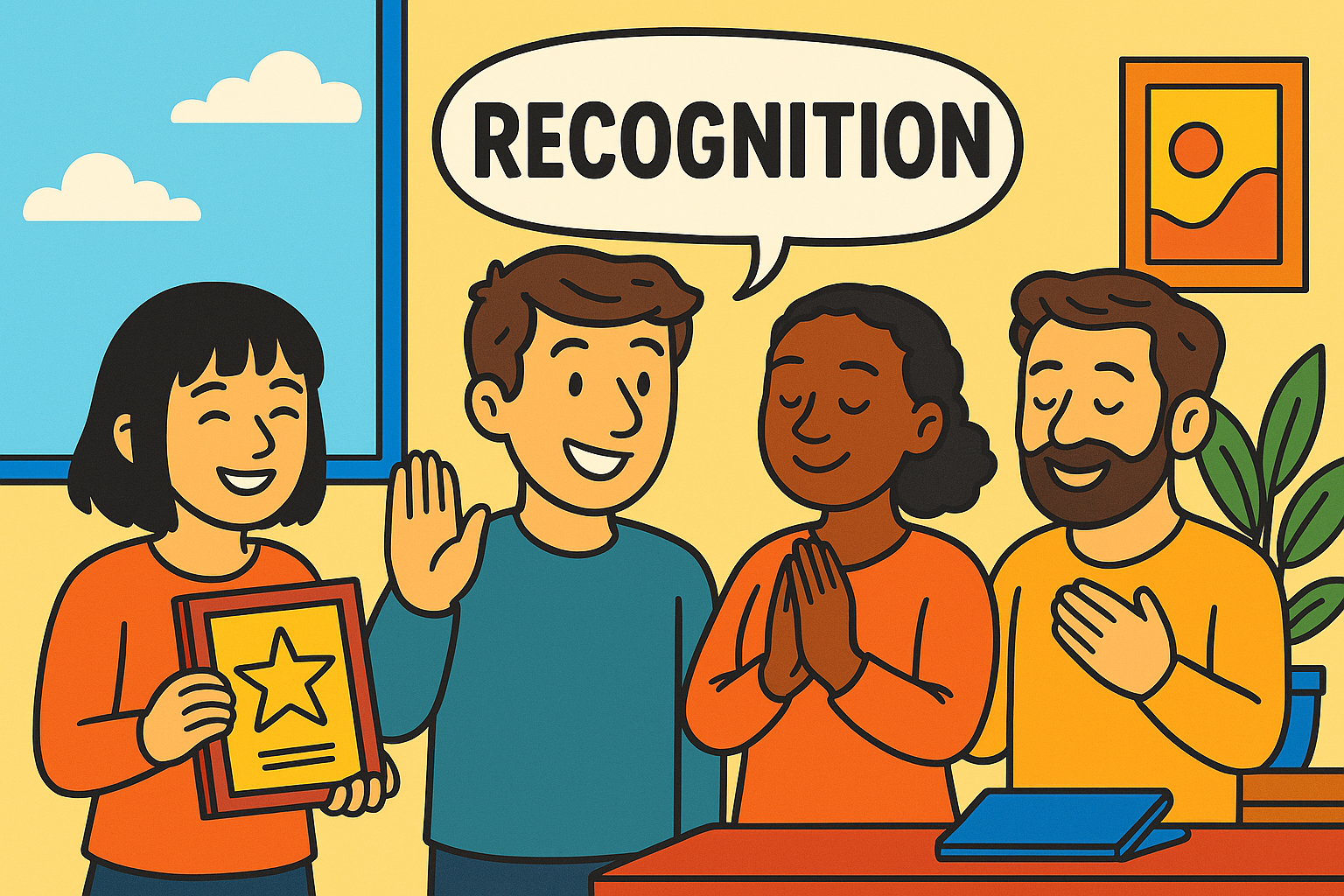  Group image of people saying thanks