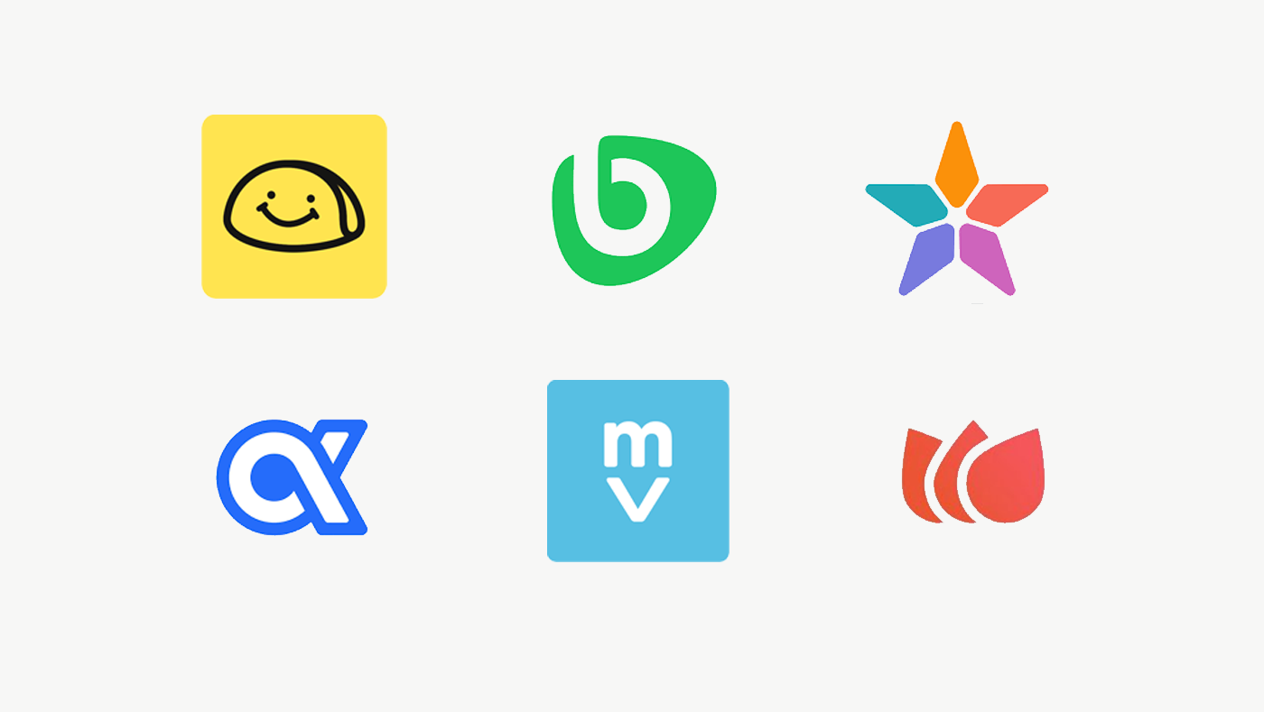 Logos of employee recognition software platforms: HeyTaco, Bonusly, Nectar, Kudos, Awardco, and Motivosity