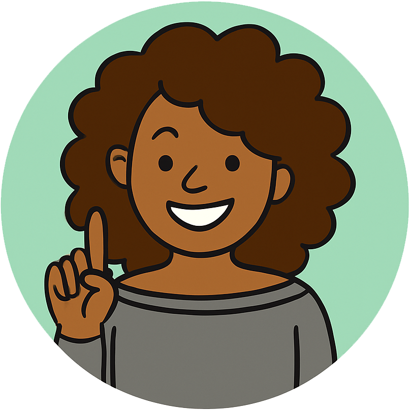 Image of a person holding up one finger