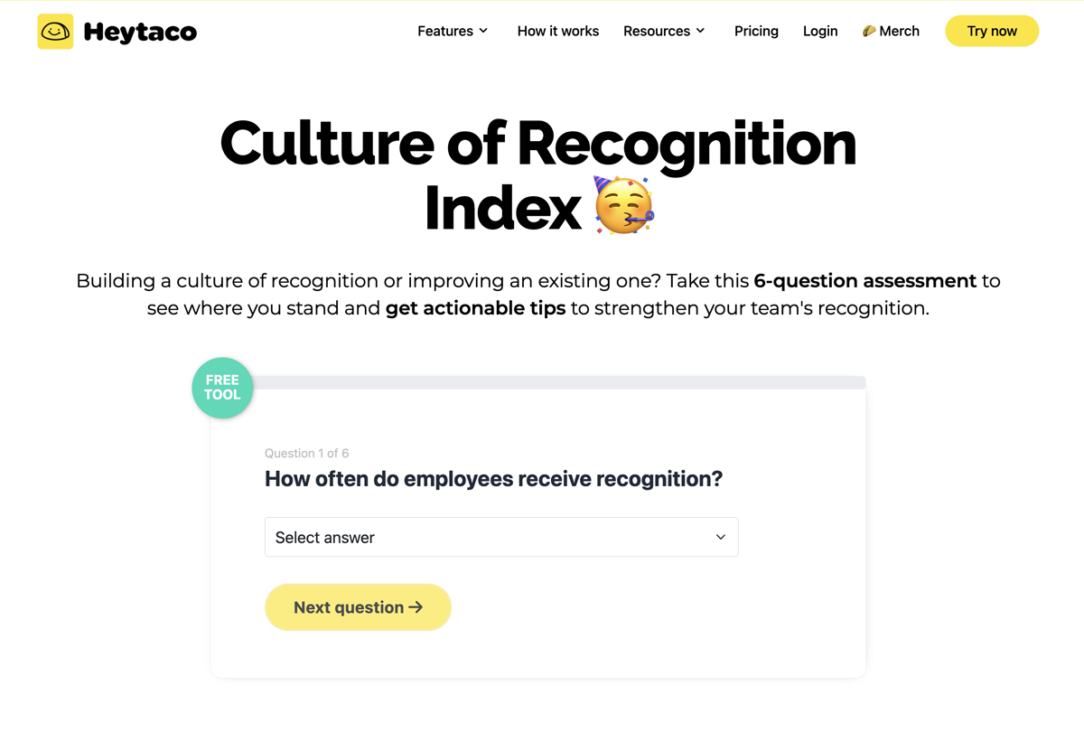 Culture of Recognition Index screenshot